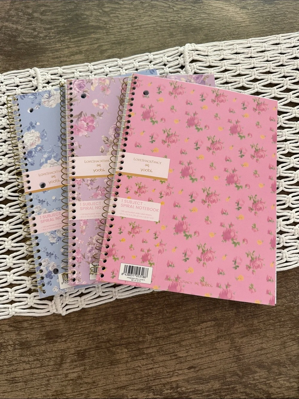 LoveShackFancy x Target Yoobi Floral Cottagecore Spiral Notebook Bundle